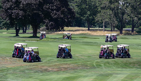 riding golf carts